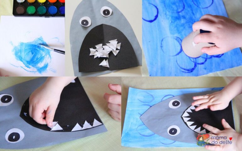 Hüte dich vor dem Hai! Sommerkreation für Kinder